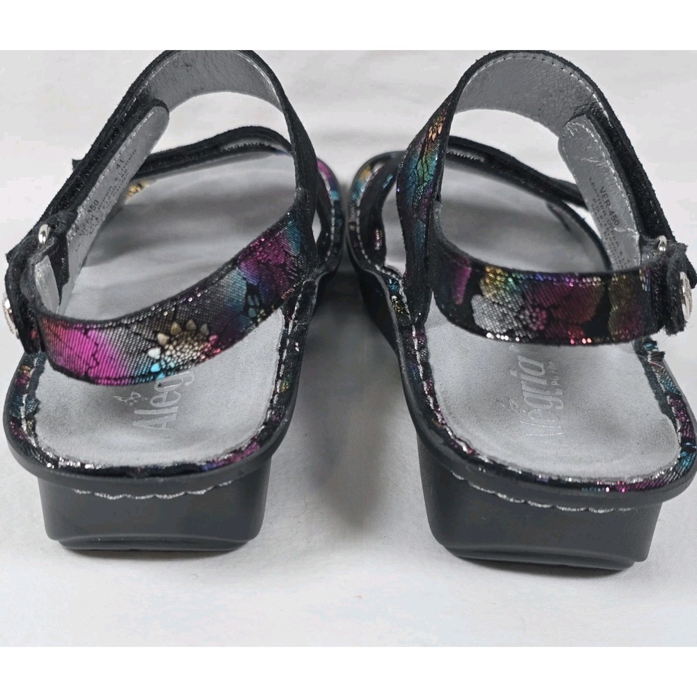 Alegria Verona Liberty Love Rainbow Slingback Sz 10 Multi Floral Sandals VER-450 - Picture 6 of 9